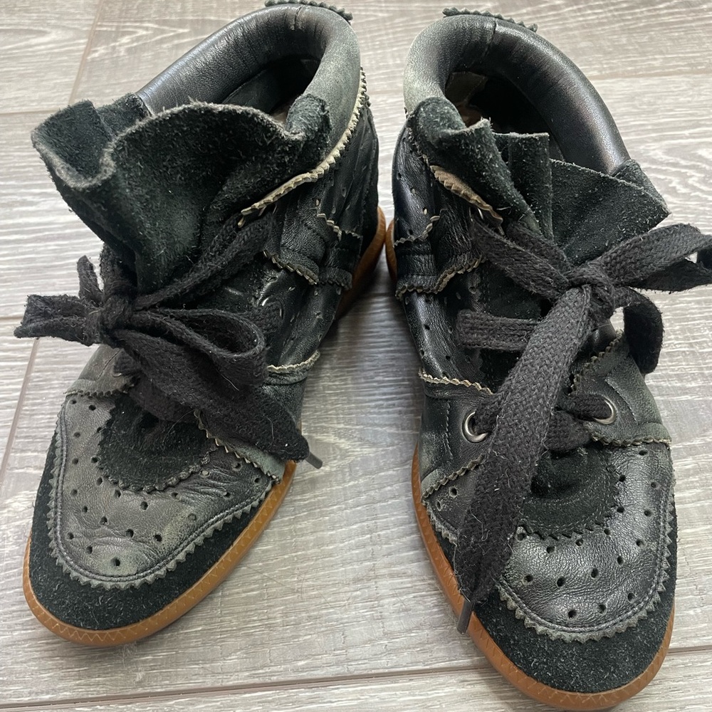Isabel Marant Bobby low wedge sneakers currently on far fetch for $620